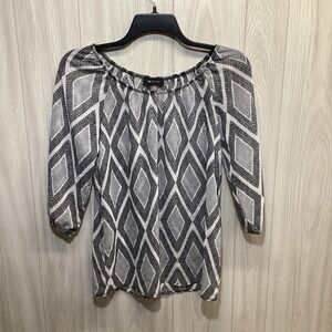 AB STUDIO‎ Women's (Size XS) 3/4 Sleeve Lightweight Scoop Neck Tunic